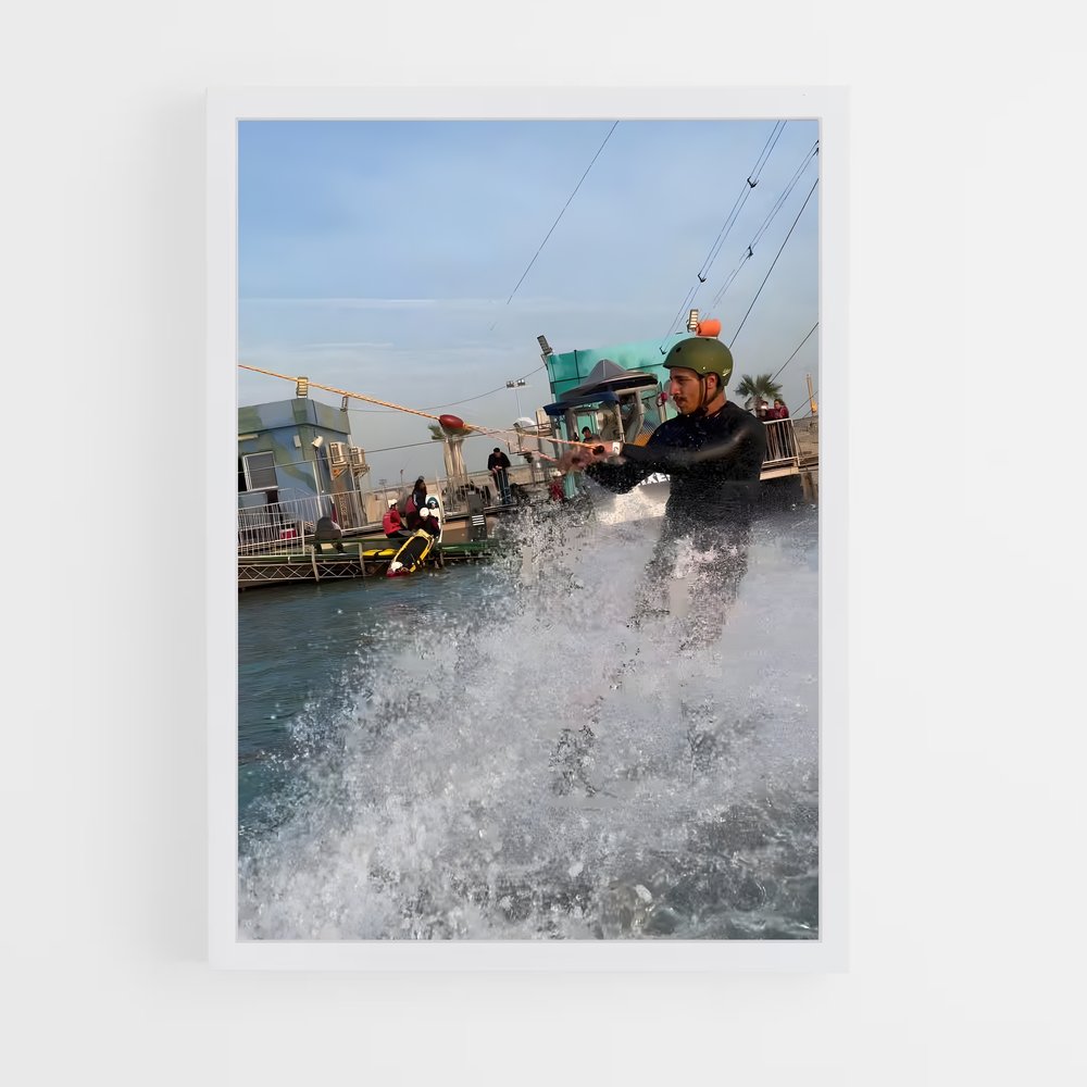 Poster Wakeboard Aventure – affiche Wakeboarding (vue 3)